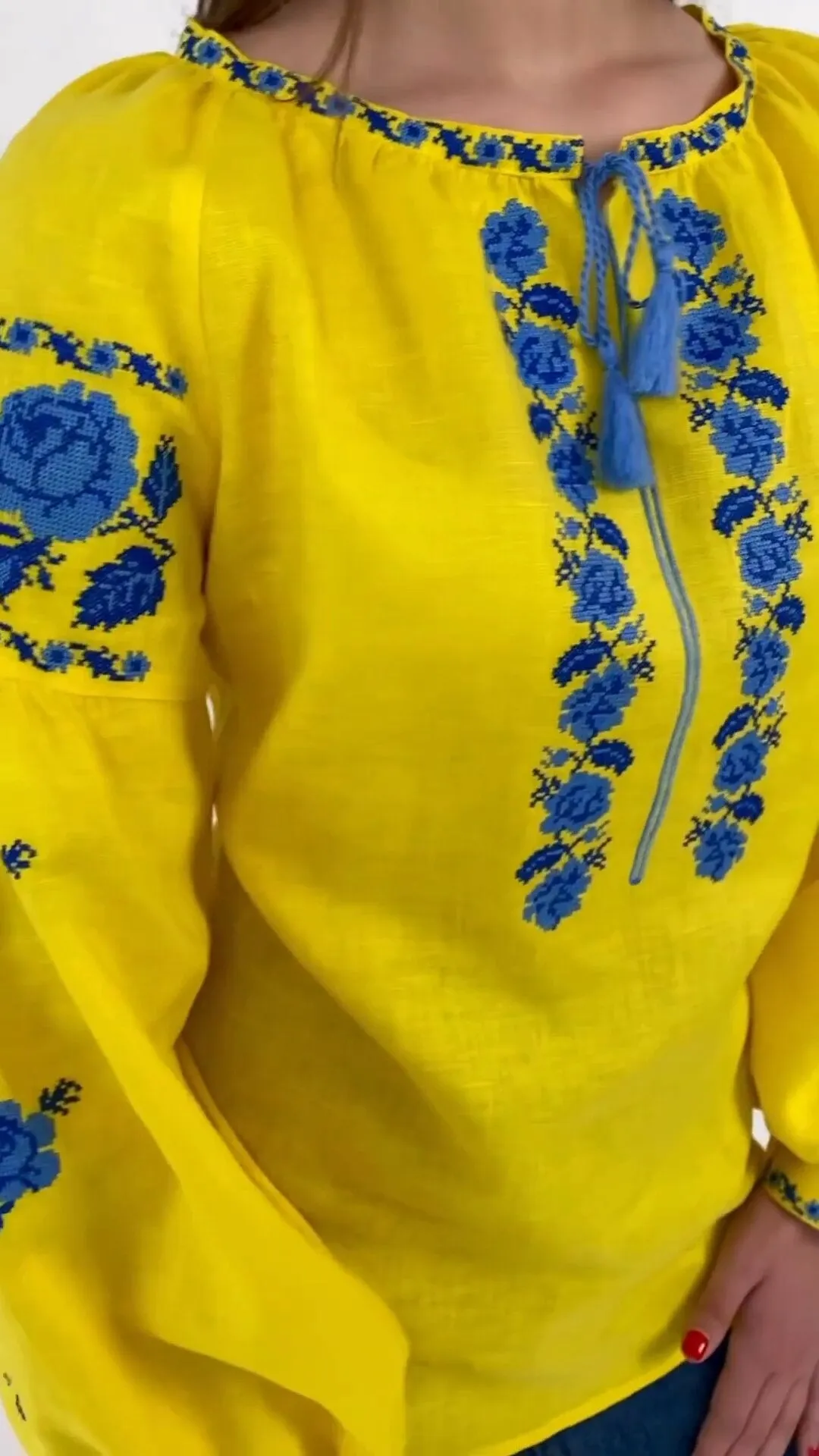 Women's vyshyvanka with roses