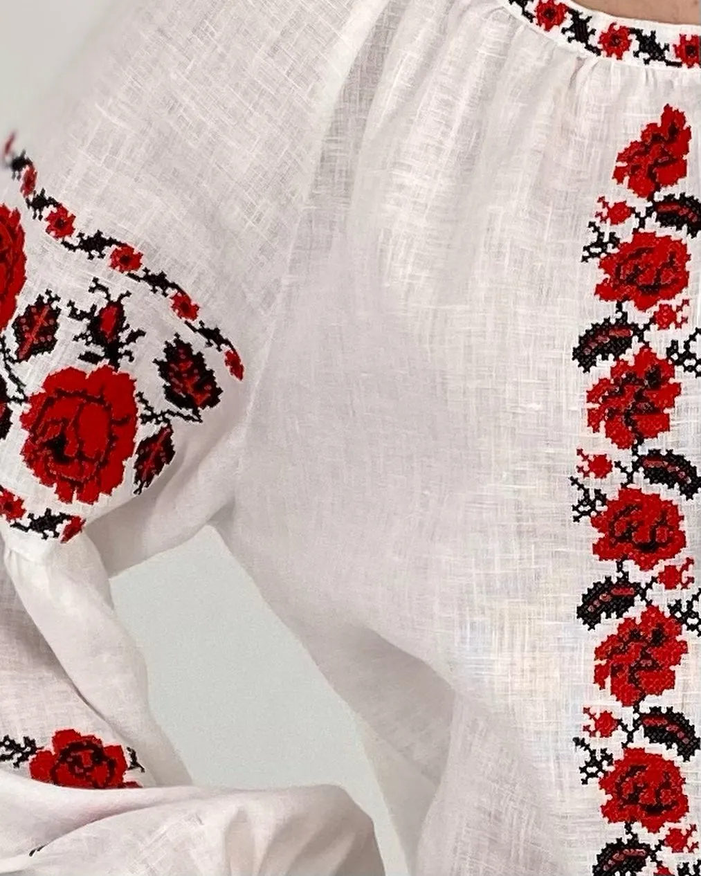 Women's vyshyvanka with roses