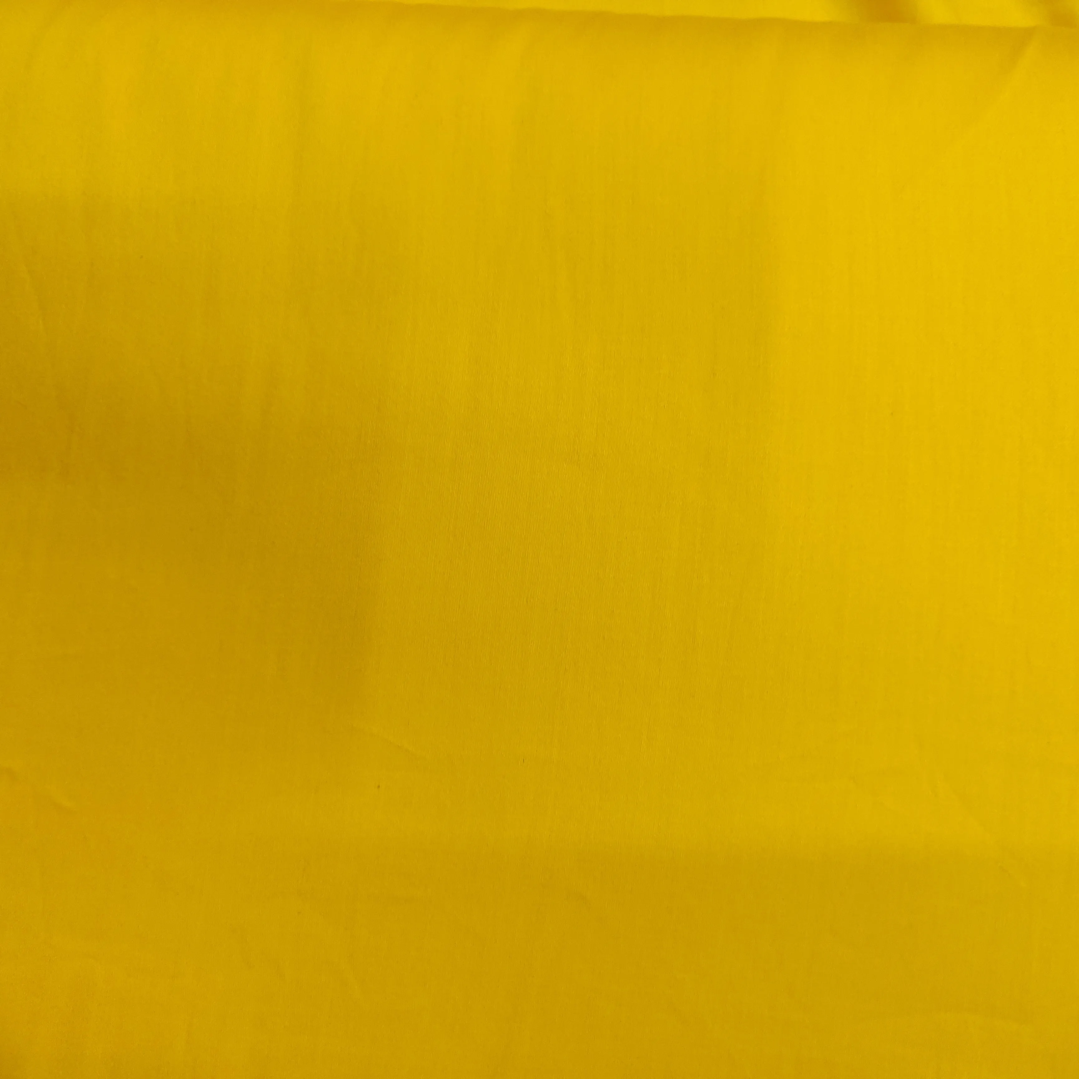 Yellow Solid Cotton Satin Fabric